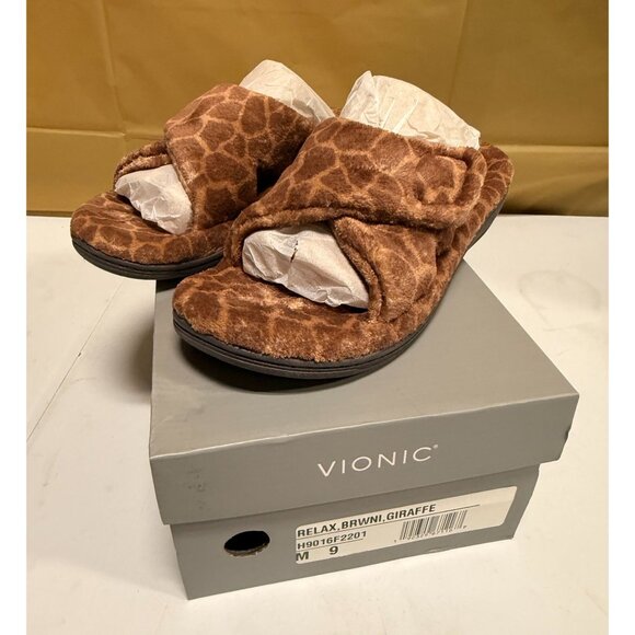 Vionic Women's Indulge Relax Slipper Brown Size 8 - Picture 1 of 7